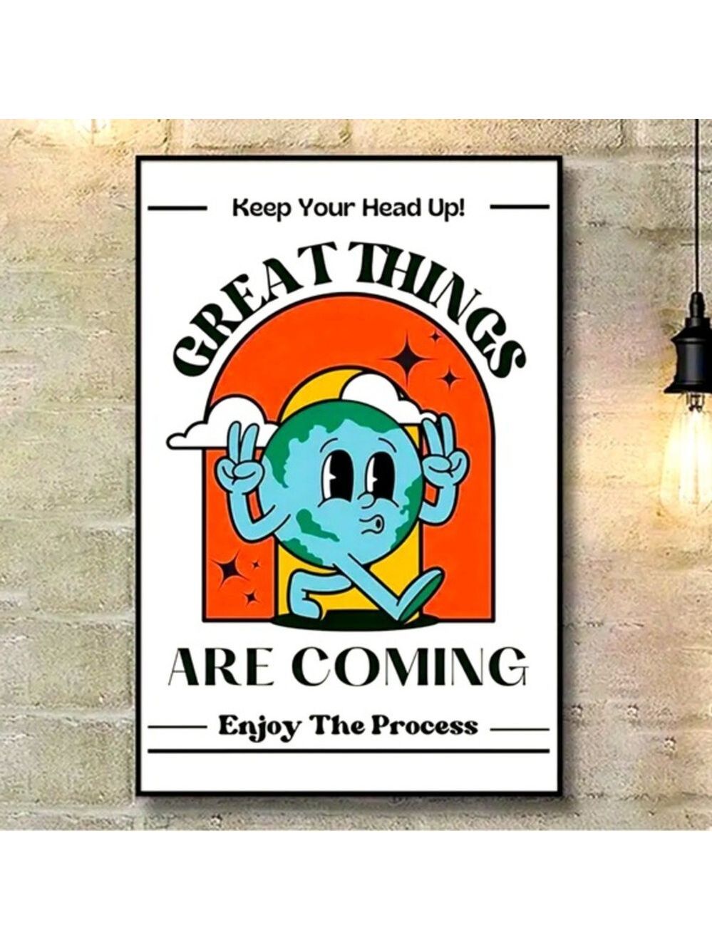 "Great Things Are Coming" Retro Motivational Canvas Print Wall Art